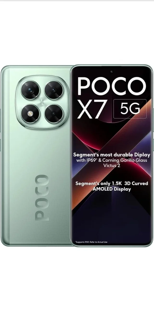 POCO Smart Phone X7 5G (Glacier Green, 256 GB) (8 GB RAM) - Glacier Green, 8 GB, 256 GB