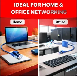 VEV itick UTP Cat.6 Ethernet Cable 25M High Speed LAN Cable | RJ45 Network Cable Wires For Router, PC, Smart TV, Laptop (BLUE) - 25M