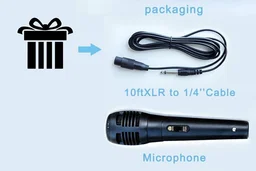 Target MC-100 Wired Dynamic Karaoke Microphones, Handheld Wired Uni-directional Vocal Microphone with 10ft XLR to 6.35mm Audio Cable for Karaoke Machine/Family Entertainment/Birthday Party/Classroom Use (BLACK)