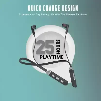 Tigotech NOIZE X1 Bluetooth Neckband | Nonstop 25hrs Playtime with Type C Bluetooth Headset (Black)