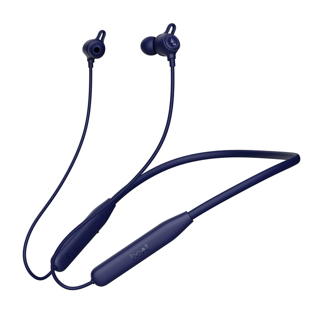 boAt Rockerz 109 Bluetooth Neckband with 40 hrs Playback,ENx Technology, Beast Mode (60ms), Magnetic Buds, Dual Pairing, ASAP Charge, IPX5 Water Resistance (Cool Blue) - Blue