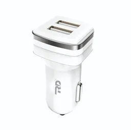 RD 3A Max Output Dual USB Car Charger With Micro USB | Adapter Compatible with Most Cars & Cellular Phones (WHITE)