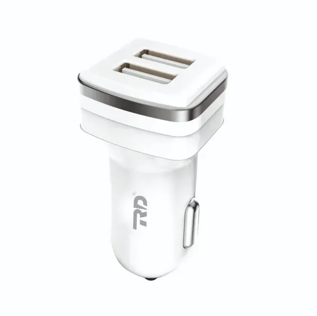 RD 3A Max Output Dual USB Car Charger With Micro USB | Adapter Compatible with Most Cars & Cellular Phones (WHITE)