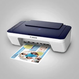 Canon PIXMA E477 All-in-One Wireless Ink Efficient Color Printer (White/Blue)