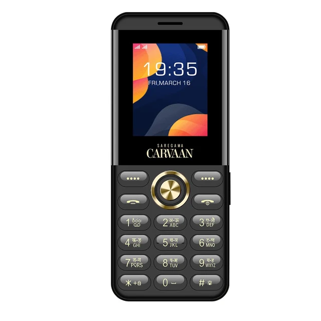CARVAAN SAREGAMA Hindi (Don M12) Keypad Mobile Phone - 1000 Pre-Loaded Hindi Songs (Black)