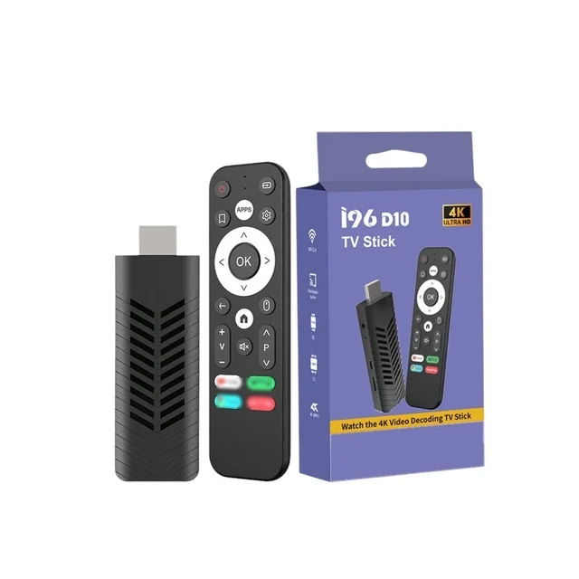 i96 D10 Android 14V Stick | Fire TV Stick 4K Ultra HD 8GB + 128GB Storage (Black)