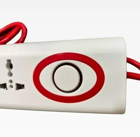 V GRAND V Grand Jayco Power Strip Spike Guard | 1 Switch & 4 Socket | Jayco Power Strip | With Indicator Switch 3 Meter Cord Length | 240 Volts (WHITE & RED) - 3 Meter