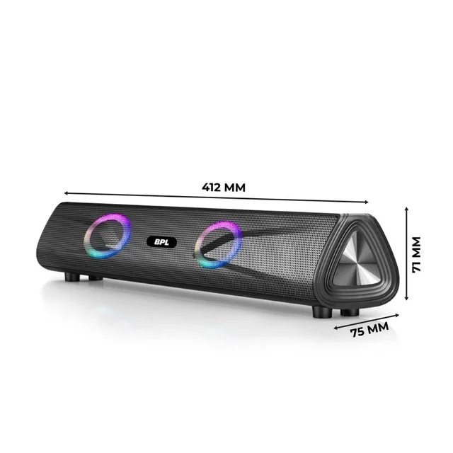 BPL (BSBM111) Cine Coustic Compact Soundbar 35 W With 18 Hours Playtime, 2.0 Channel (BLACK)