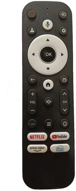 VEV Vise Smart TV Remote Without Voice Compatible With Vise Smart TV Remote Without Voice With Hot Keys Netflix, YouTube, Prime Video, Disney Hotstar (BLACK)