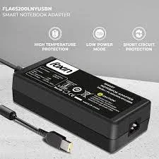 Foxin FLA65200LNYUSBN Laptop Adapter 65 Watt 20V 3.25A Yellow Pin Tip Color (Black)