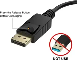 LAPCARE HDMI Adapter 0.2M DP to HDMI Converter With 20CM Cable (BLACK)