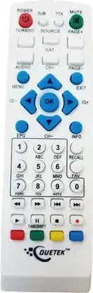 VEV Duetek A6 Free to Air Set Top Box Remote Compatible Duetek A6 Digital Free to Air Set Top Box Setup Box (White)