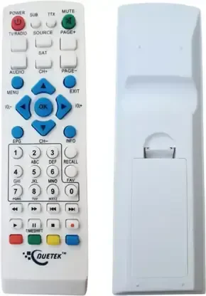VEV Duetek A6 Free to Air Set Top Box Remote Compatible Duetek A6 Digital Free to Air Set Top Box Setup Box (White)