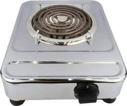 KINGSTON Kingston 2000W | Single Burner Electric G-Coil Hot Plate Portable Stainless Steel Cooking Stove Electric Cooking Heater (SILVER)