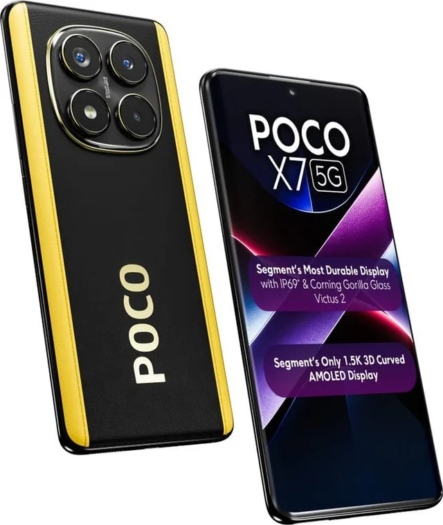 POCO Smart Phone X7 5G (Yellow, 128 GB) (8 GB RAM) - Yellow, 8 GB, 128 GB