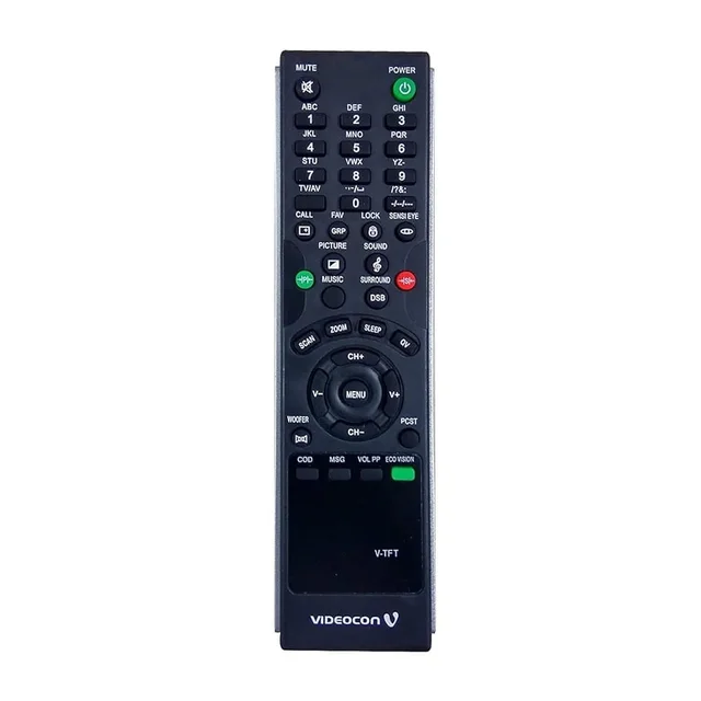 VEV Videocon (V-TFT) LED TV Remote Compatible With Videocon (V-TFT) TV (BLACK)