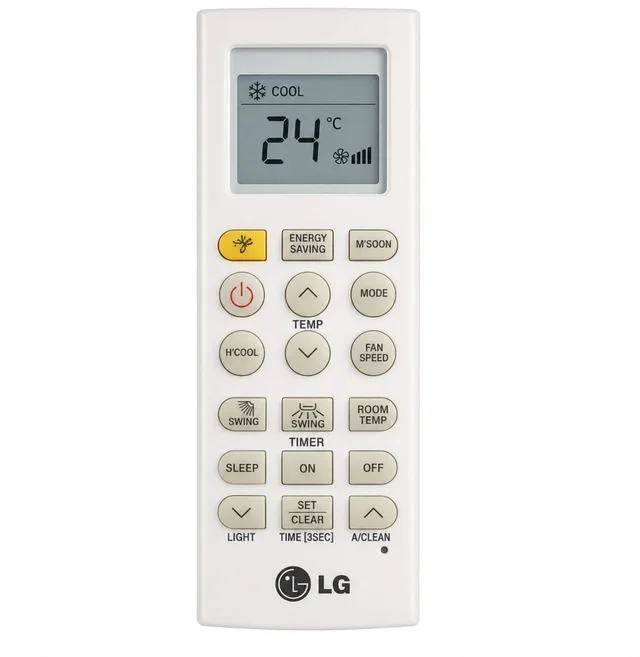 VEV LG Split AC Remote Compatible For LG AC Remote (WHITE)