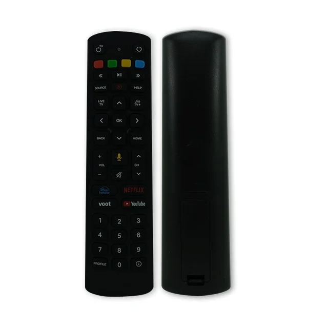 VEV Jio Set Top Box Remote Compatiable For Jio Set Top Box | With Voice Command Function Remote | With Hot Keys Live TV, Jio TV+, Disney Hotstar, Netflix, Voot, YouTube (BLACK)