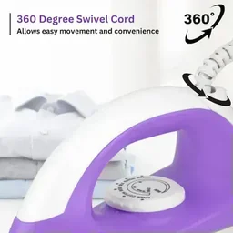 Fabiano Oasis Dry Iron 1100 Watt Light Weight Dry Iron (Purple)