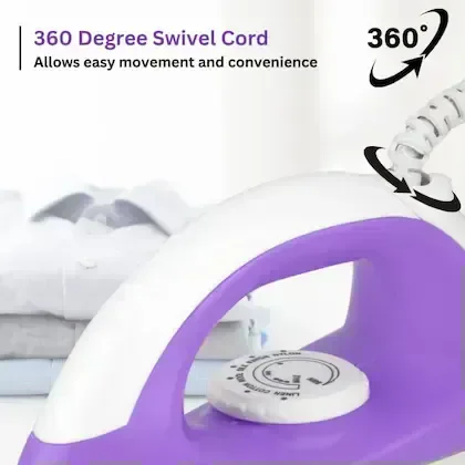 Fabiano Oasis Dry Iron 1100 Watt Light Weight Dry Iron (Purple)