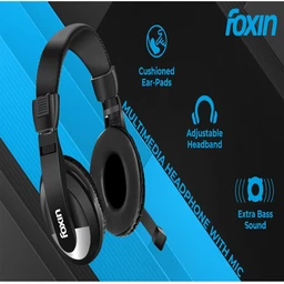 foxin FHM-DYNAMIC Multimedia Headphone with mic (Black)