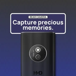 HMD 110 Keypad Phone with Built-in Scan & Pay UPI App, Rear Camera, Long-Lasting Battery, Wireless FM Radio (Black)