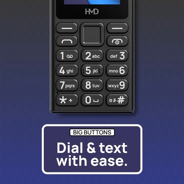 HMD 110 Keypad Phone with Built-in Scan & Pay UPI App, Rear Camera, Long-Lasting Battery, Wireless FM Radio (Black)