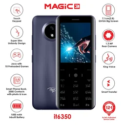 itel MAGIC 3 Wi-Fi Bluetooth, USB, Smart Touch Keypad (Black)