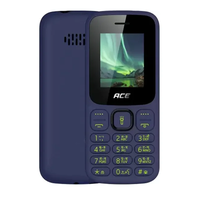 itel ACE 3 SHINE Keypad Mobile Phone | 4.5cm Bright Display | 1000mAh Battery | Wireless FM with Recording (BLACK) - Black