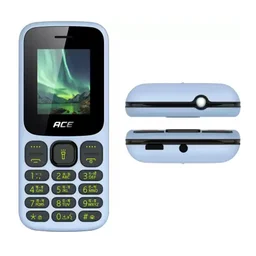 itel ACE 3 SHINE Keypad Mobile Phone | 4.5cm Bright Display | 1000mAh Battery | Wireless FM with Recording (BLACK) - City Blue