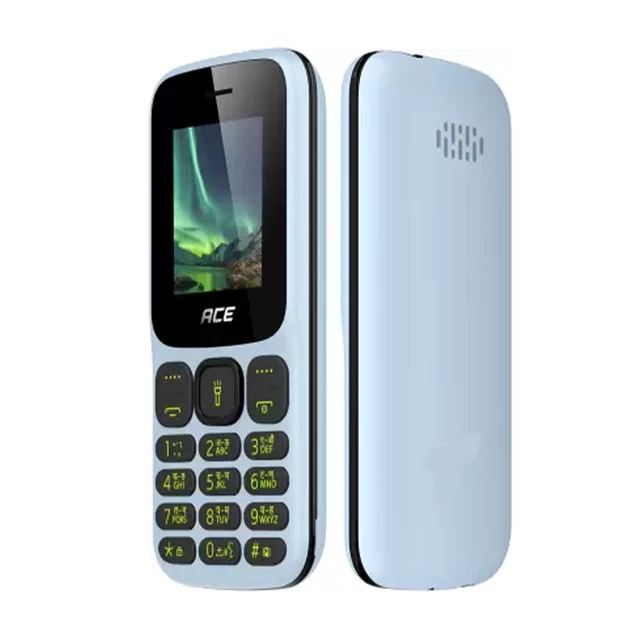 itel ACE 3 SHINE Keypad Mobile Phone | 4.5cm Bright Display | 1000mAh Battery | Wireless FM with Recording (BLACK) - City Blue