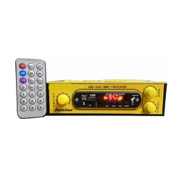 Hi-Tech Junior AC/DC Speaker with Bluetooth, USB, AUX, SD Card & FM Radio 100W AV Amplifier (Yellow)