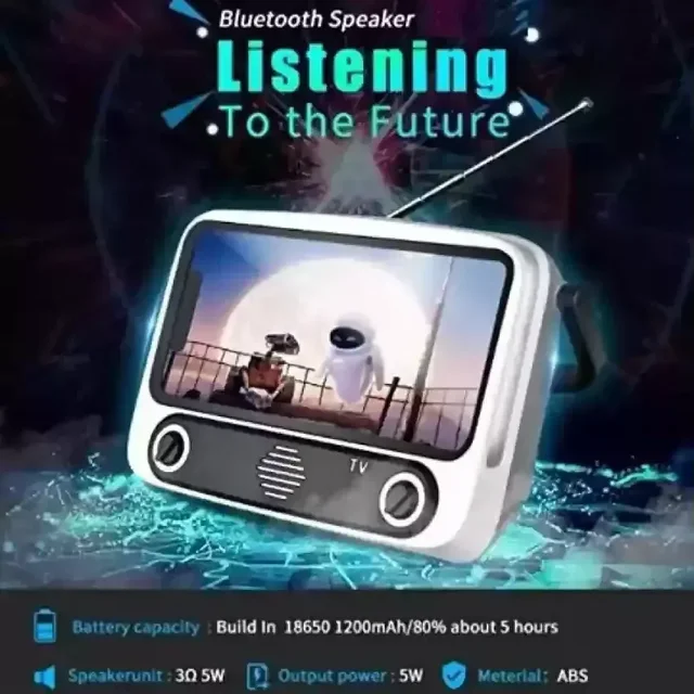 RD RD-M-TV24 Portable Mini-tv Moblie Phone 3 W Bluetooth Speaker - Cyan Aqua