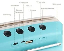 RD RD-M-TV24 Portable Mini-tv Moblie Phone 3 W Bluetooth Speaker - Cyan Aqua
