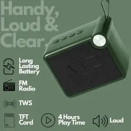 MZ M406SP (Portable Bluetooth Speaker) Dynamic Thunder Sound, 1200mAh Battery 5 W Bluetooth Speaker (Green) - Green