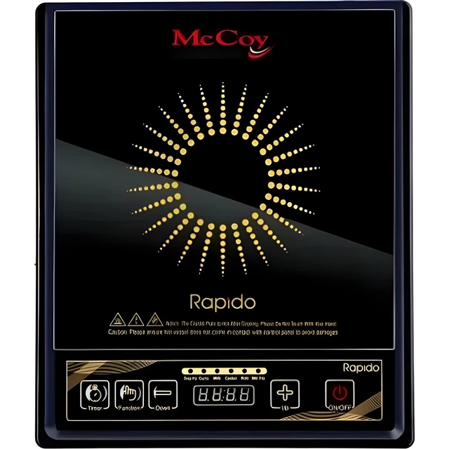 Mccoy McCoy Rapido Induction Stove 1400Watts 6 Auto Cook Function (Black)