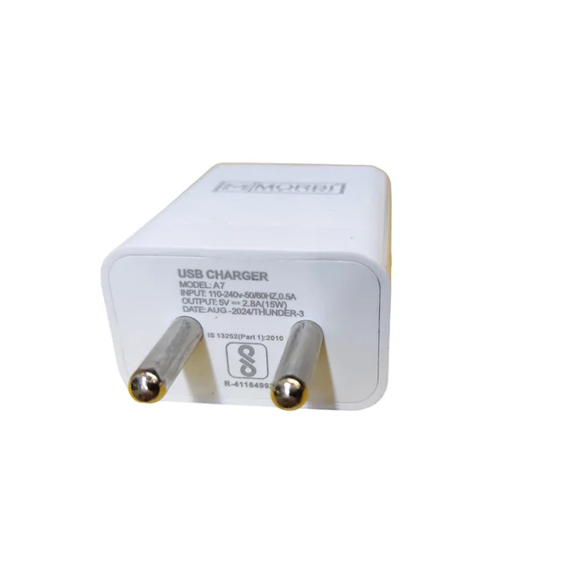 Morbi Thunder-l Super Fast Charger | 2.8A 15W Type-Micro | Super Fast Charging | Superior Durable - Micro-Pin