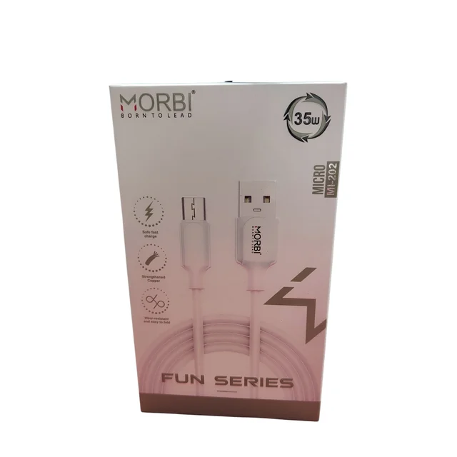 Morbi MI-202 | 35W | Micro | Fast Charging Data Cable (White)