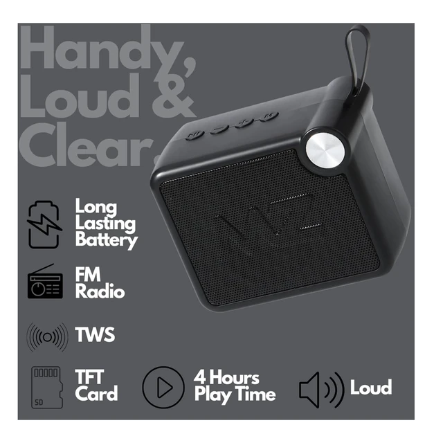 MZ M406SP (Portable Bluetooth Speaker) Dynamic Thunder Sound, 1200mAh Battery 5 W Bluetooth Speaker - Black