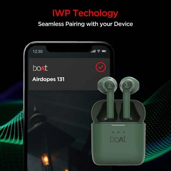 Boat boat AIRDOPES 138 Wireless Earphones (Viper Green) - Highland