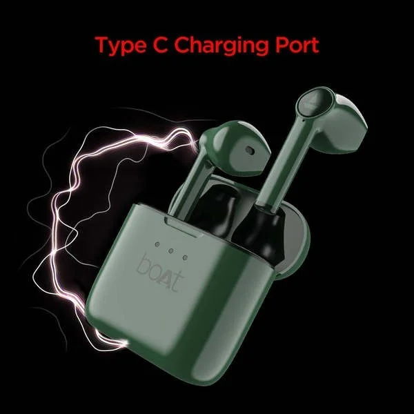 Boat boat AIRDOPES 138 Wireless Earphones (Viper Green) - Highland