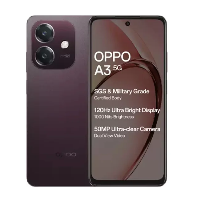 OPPO A3 5G 6GB RAM 128GB Storage | 45W Flash Charge (Nebula Red) - Nebula Red