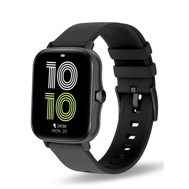 Pebble PRISM ULTRA 1.69" HD Display, Bluetooth Calling, Blood Oxygen level, Heart Rate monitoring, calories burn , step pedometer, multiple sports modes (Black)