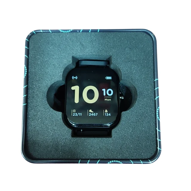 Pebble PRISM ULTRA 1.69" HD Display, Bluetooth Calling, Blood Oxygen level, Heart Rate monitoring, calories burn , step pedometer, multiple sports modes (Black)
