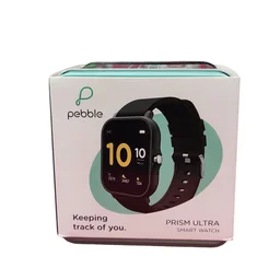 Pebble PRISM ULTRA 1.69" HD Display, Bluetooth Calling, Blood Oxygen level, Heart Rate monitoring, calories burn , step pedometer, multiple sports modes (Black)