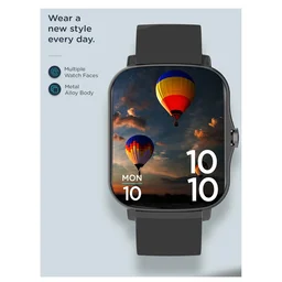 Pebble PRISM ULTRA 1.69" HD Display, Bluetooth Calling, Blood Oxygen level, Heart Rate monitoring, calories burn , step pedometer, multiple sports modes (Black)