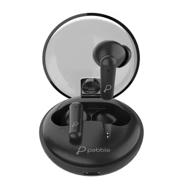 Pebble TRUBUDS True Wireless Earpods | ENC with Dual Mic | Just making it crystal clear (Black) - Black