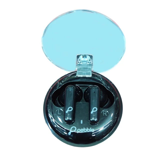 Pebble TRUBUDS True Wireless Earpods | ENC with Dual Mic | Just making it crystal clear (Black) - Black