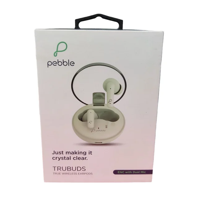Pebble TRUBUDS True Wireless Earpods | ENC with Dual Mic | Just making it crystal clear (Mint Green) - Mint Green