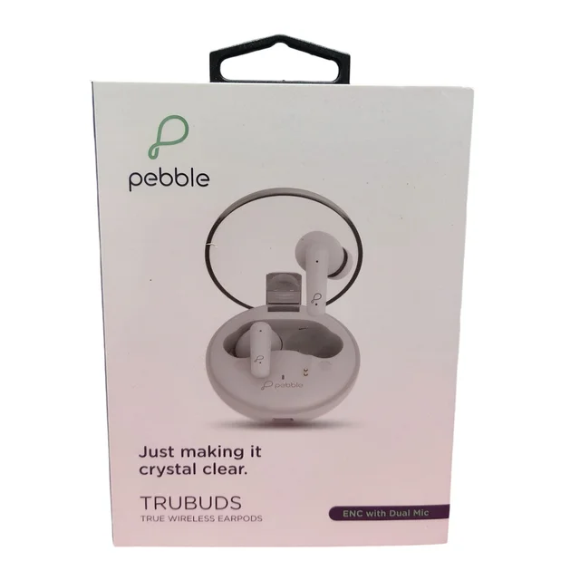Pebble TRUBUDS True Wireless Earpods | ENC with Dual Mic | Just making it crystal clear (Gray) - Gray
